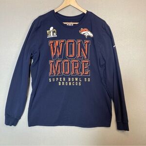 NIKE DENVER BRONCOS “SUPER BOWL 50” MENS, SIZE- X-LARGE, LONGSLEEVE TEE SHIRT